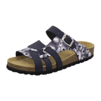 Pantoletten Damen Kralle navy