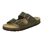 Mules homme à deux boucles en daim mousse