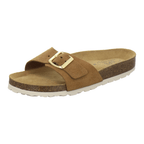 Pantoletten Damen Einschnaller cognac