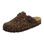 Clogs Damen Leder leo-braun
