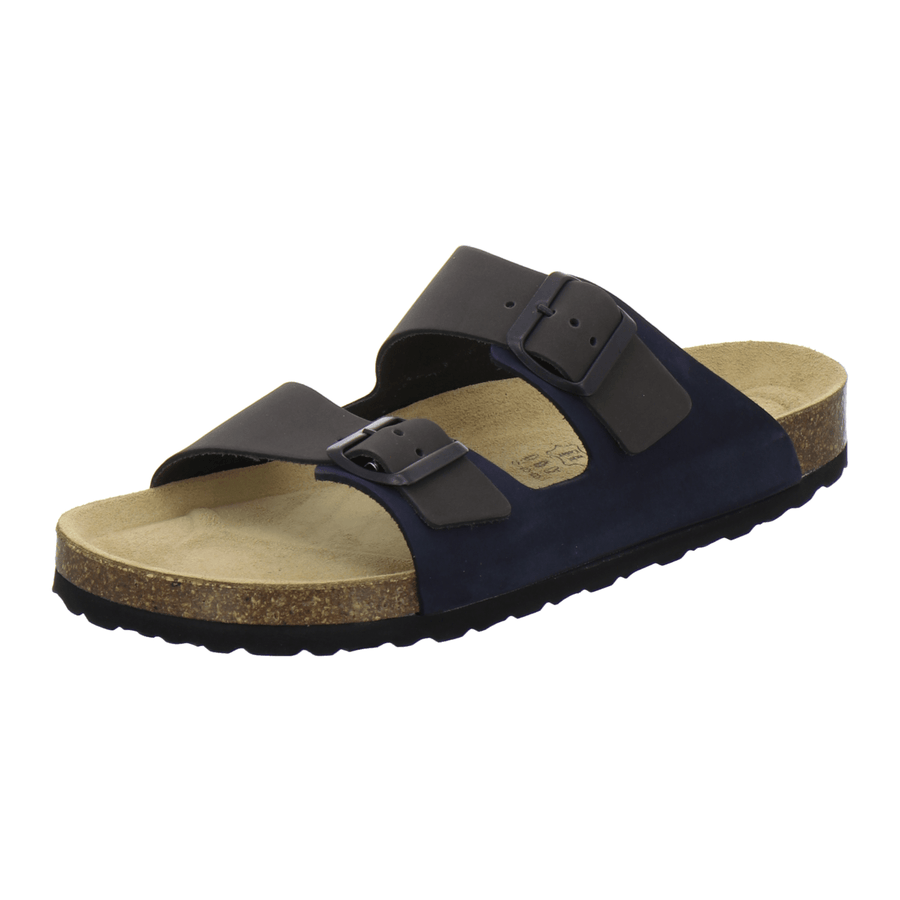AFS Pantoletten Herren Leder navy-stone - Hauptansicht