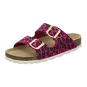 Pantoletten Damen Zweischnaller leo-pink