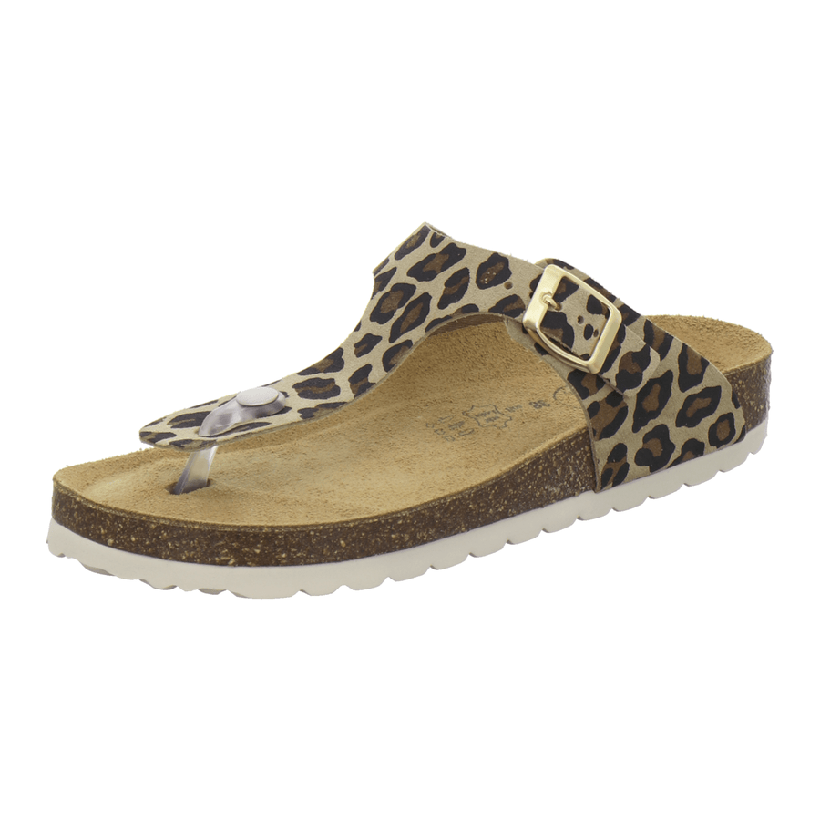AFS Zehensteg Sandalen Damen leo-beige - Hauptansicht