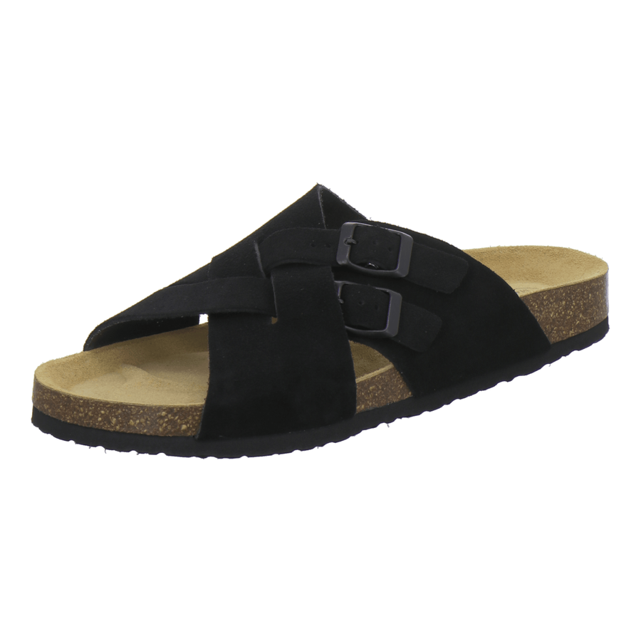 AFS Pantoletten Herren Kralle Leder schwarz - Hauptansicht