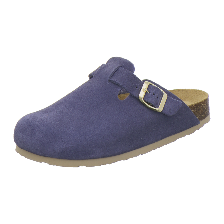 AFS Clogs Damen Leder azzurro Velour - Hauptansicht