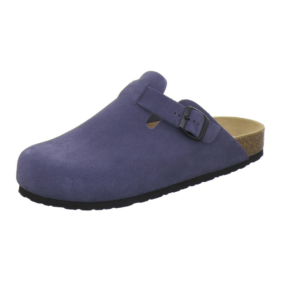 AFS Clogs Herren Leder azzurro Velour – Vorderansicht