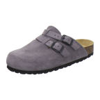 Clogs Damen graphit Veloursleder
