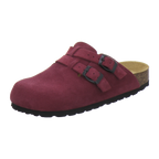 Clogs Damen beere Veloursleder
