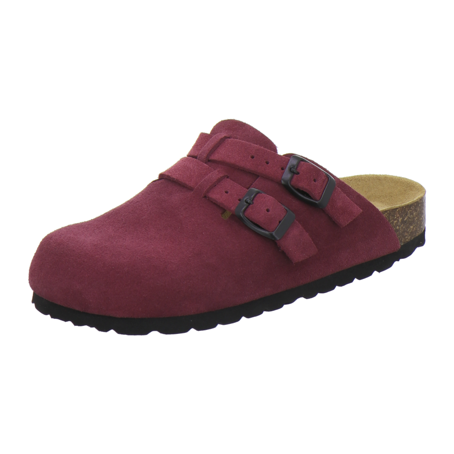 AFS Modischer Clogs Damen Leder beere Velour - Hauptansicht