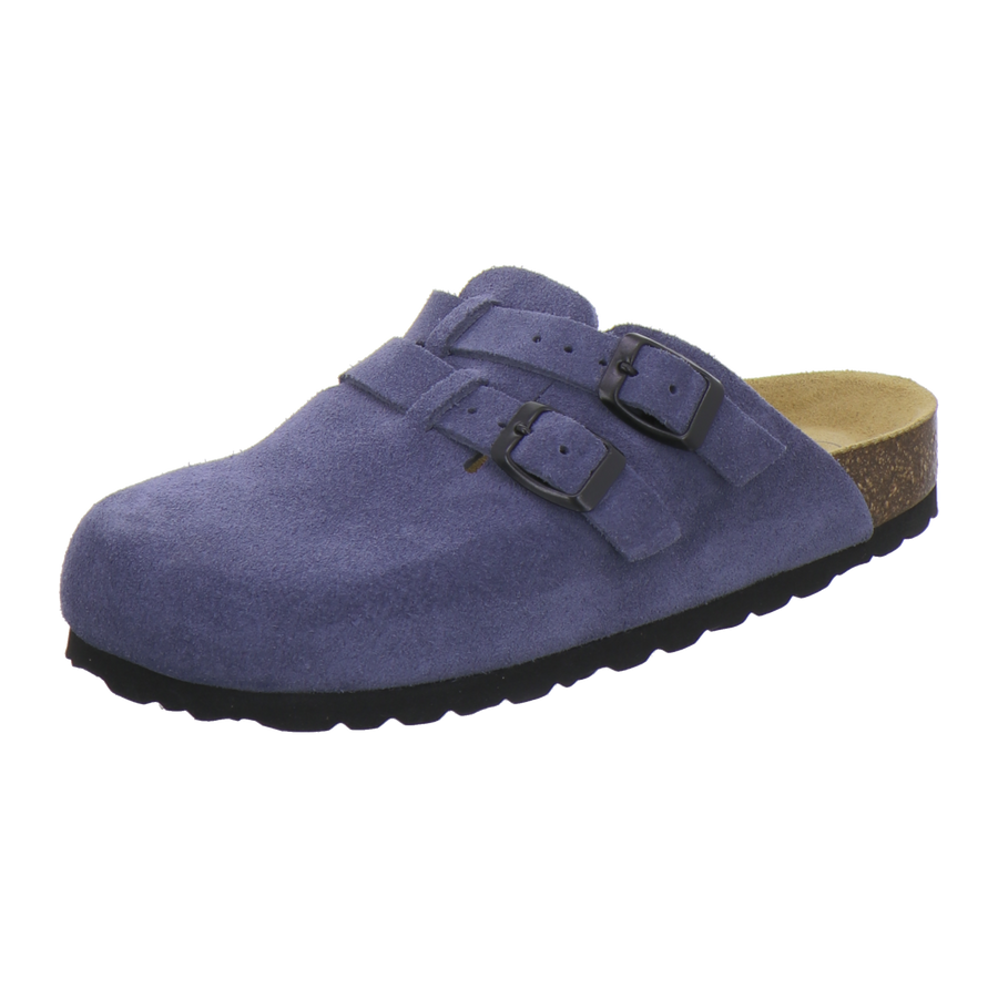 AFS Modischer Clogs Damen Leder azzurro Velour - Hauptansicht