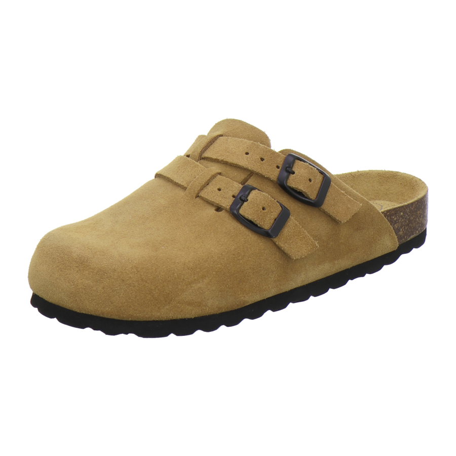 AFS Modischer Clogs Damen Leder cognac Velour - Hauptansicht