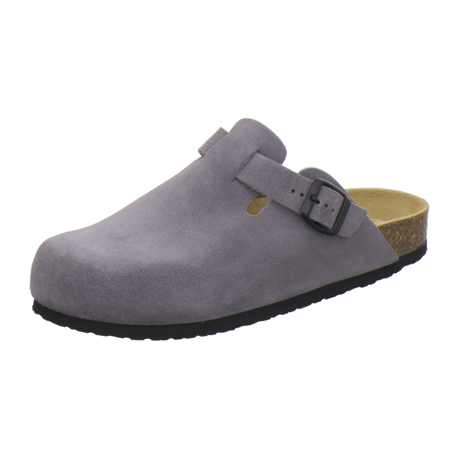 AFS Clogs Herren Leder graphit Velour – Vorderansicht