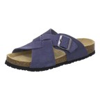 Pantoletten Damen Kreuzbandage azzurro