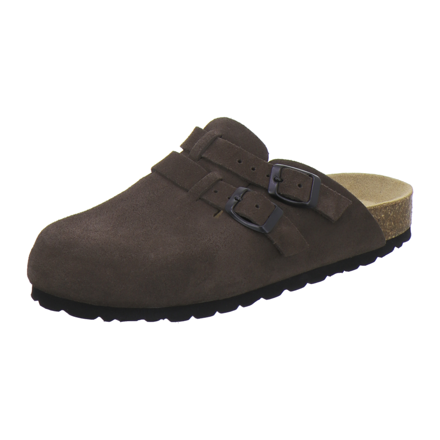 AFS Modischer Clogs Damen Leder espresso Velour - Hauptansicht