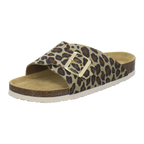 Sandalen Damen leo-beige Veloursleder