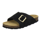 Sandalen Damen schwarz Veloursleder