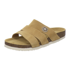 Pantoletten Damen cognac Veloursleder