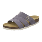 Pantoletten Damen graphit Veloursleder