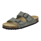 Mules homme à double boucle en daim olive