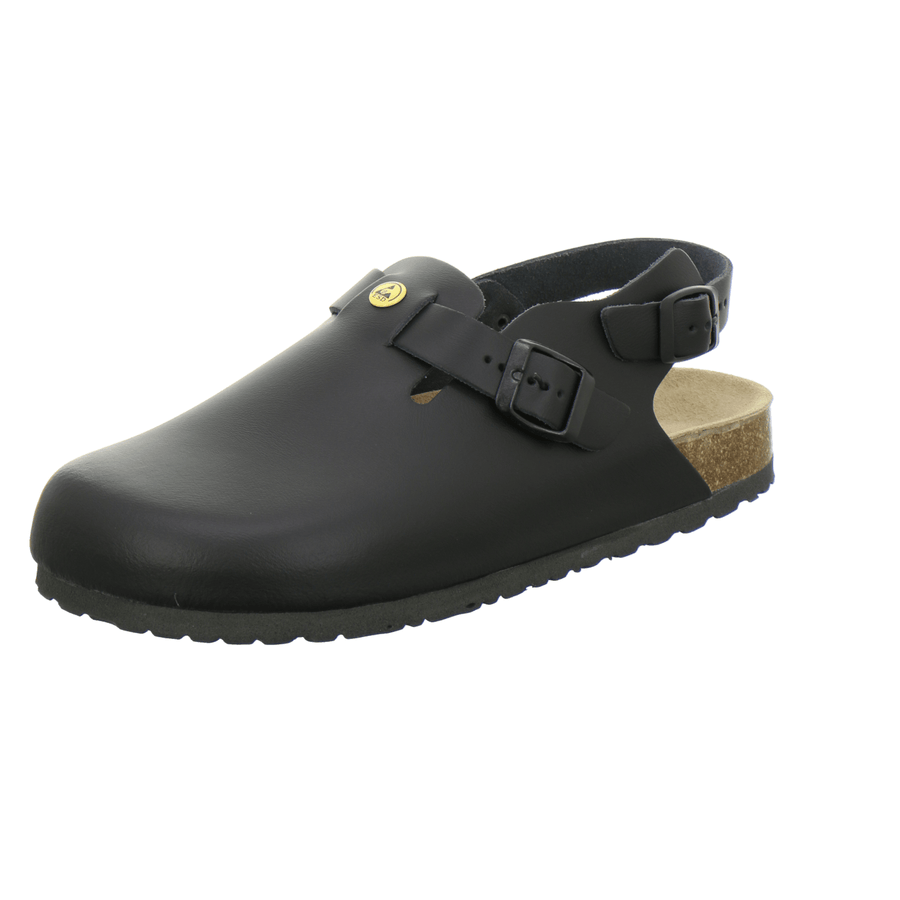 AFS ESD-Clogs Unisex Leder schwarz – Vorderansicht