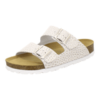 Pantoletten Damen Zweischnaller beige-crocco