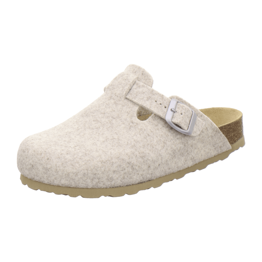 AFS Filz Hausschuhe Damen beige – Vorderansicht