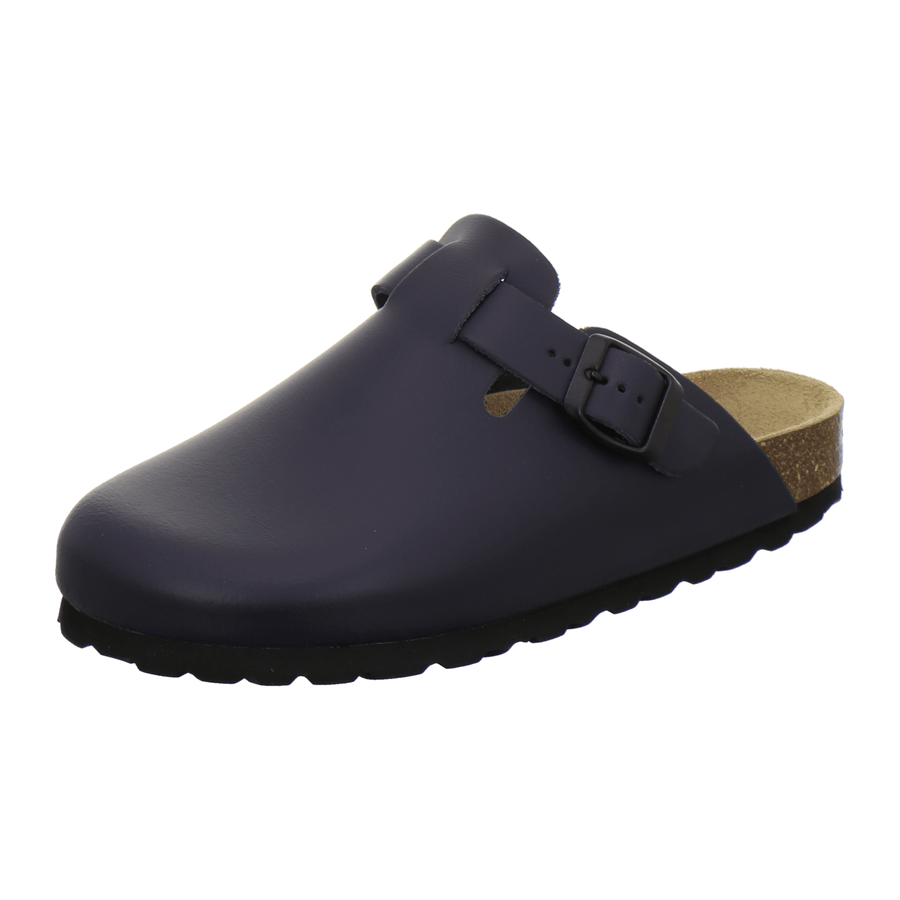 AFS Clogs Damen Leder navy – Vorderansicht