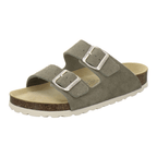 Pantoletten Damen Zweischnaller antilope Veloursleder