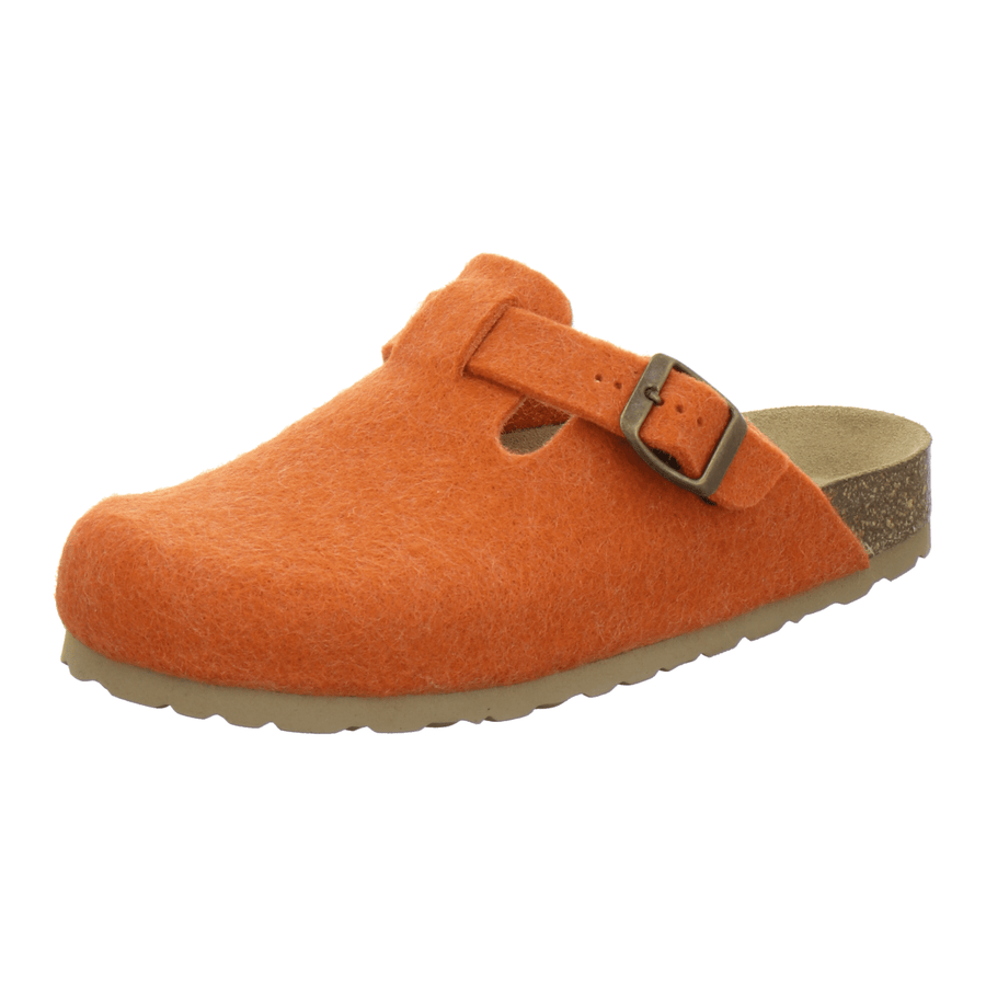 Filz Hausschuhe Damen orange Schrägansicht